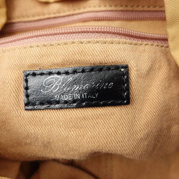 Beige Leather Nylon Backpack MEDIUM Light Italian Luxury Rose ITALY BLUMARINE - Picture 5 of 16